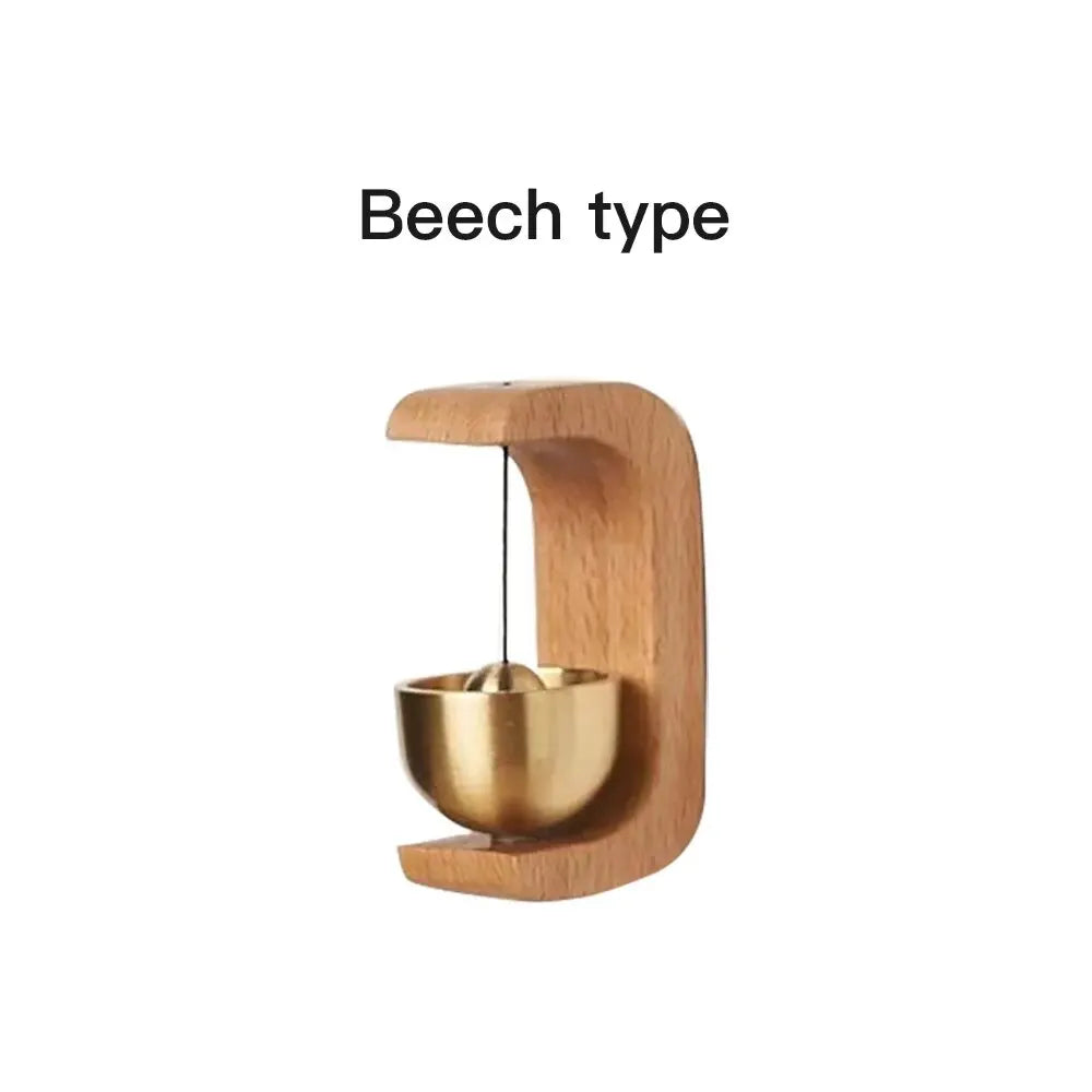 Dopamine Magnetic Wind Bell – Copper & Wood Inhalation Chime, Beech or Walnut, for Home, Car & Door Decoration