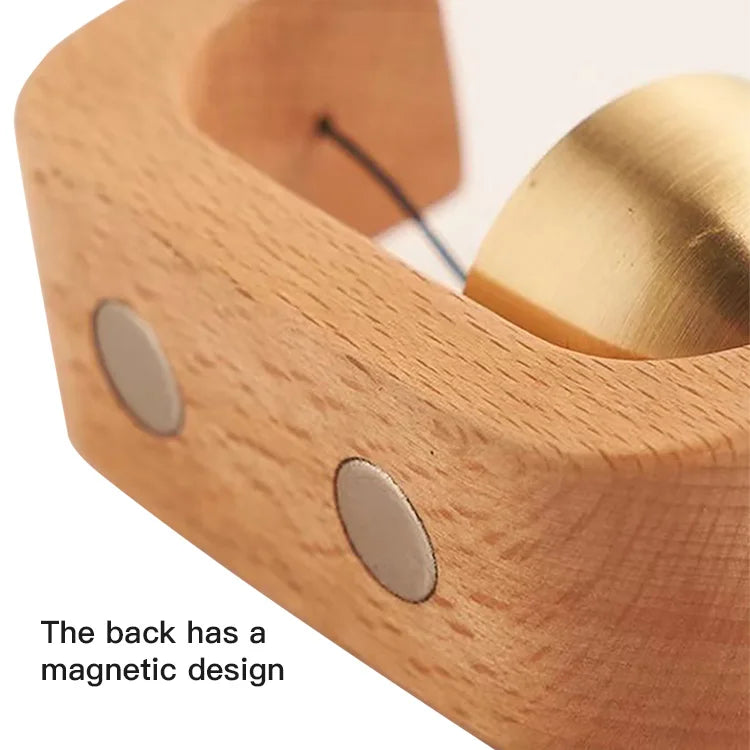 Dopamine Magnetic Wind Bell – Copper & Wood Inhalation Chime, Beech or Walnut, for Home, Car & Door Decoration