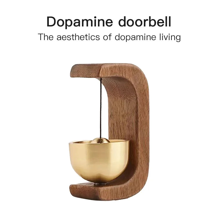 Dopamine Magnetic Wind Bell – Copper & Wood Inhalation Chime, Beech or Walnut, for Home, Car & Door Decoration