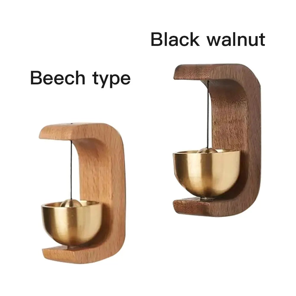 Dopamine Magnetic Wind Bell – Copper & Wood Inhalation Chime, Beech or Walnut, for Home, Car & Door Decoration