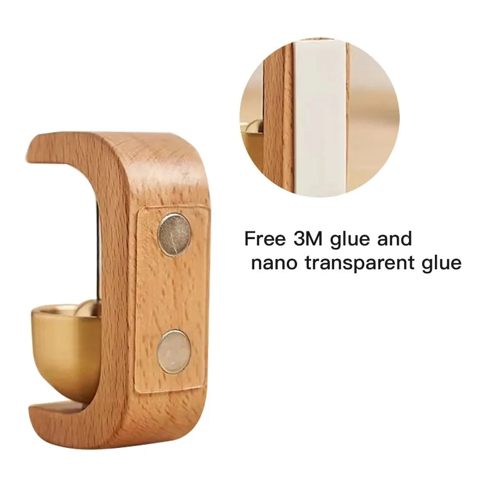 Dopamine Magnetic Wind Bell – Copper & Wood Inhalation Chime, Beech or Walnut, for Home, Car & Door Decoration
