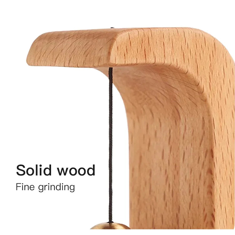 Dopamine Magnetic Wind Bell – Copper & Wood Inhalation Chime, Beech or Walnut, for Home, Car & Door Decoration