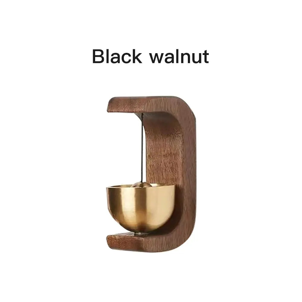 Dopamine Magnetic Wind Bell – Copper & Wood Inhalation Chime, Beech or Walnut, for Home, Car & Door Decoration