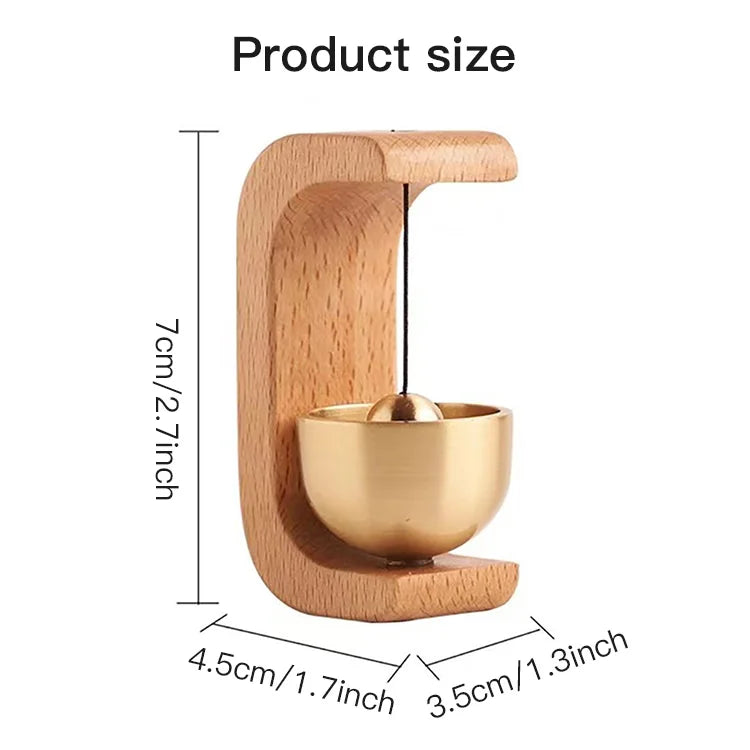 Dopamine Magnetic Wind Bell – Copper & Wood Inhalation Chime, Beech or Walnut, for Home, Car & Door Decoration