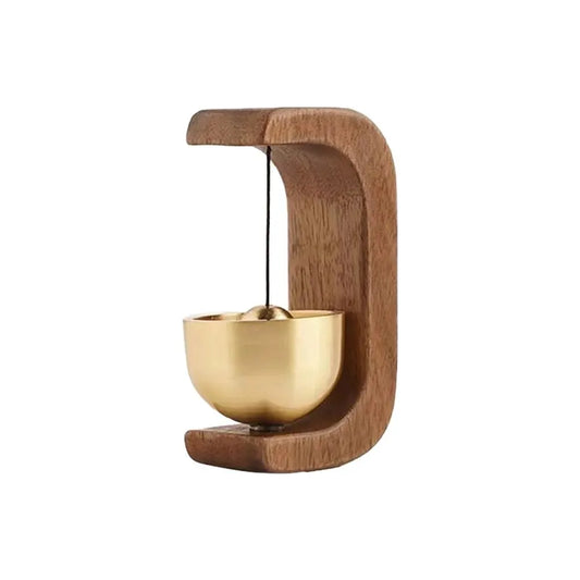 Dopamine Magnetic Wind Bell – Copper & Wood Inhalation Chime, Beech or Walnut, for Home, Car & Door Decoration